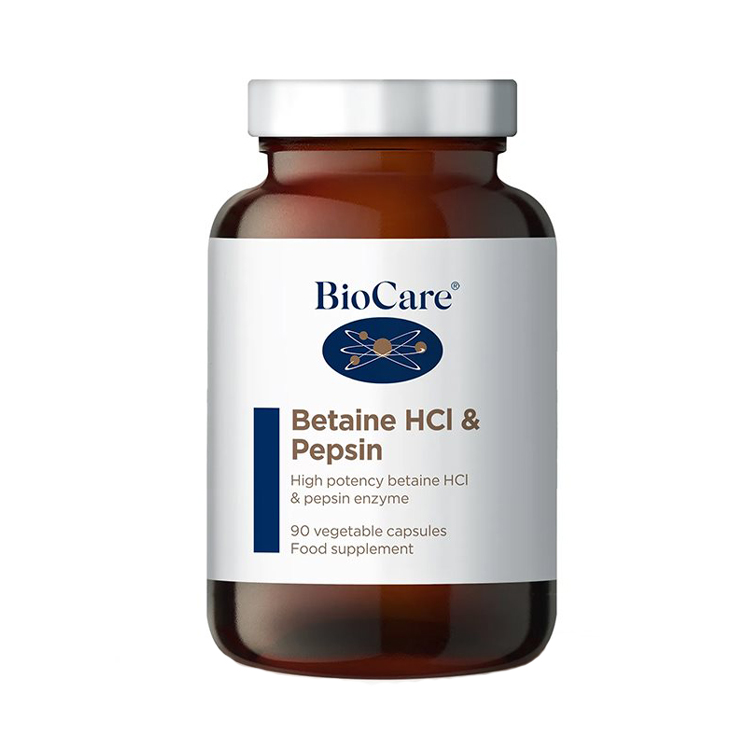 BioCare Betaine HCL & Pepsin 90 V Caps